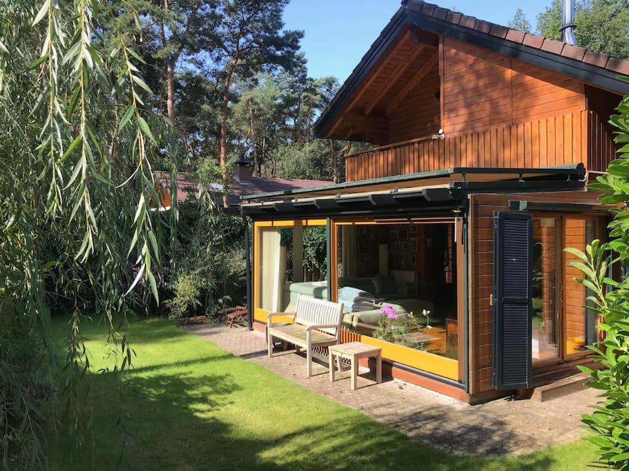 Houten Chalet/Bungalow In Het Bos, Sauna, Jacuzzi Meijel Exterior foto